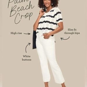 Cabi Palm Beach Crop White Jeans